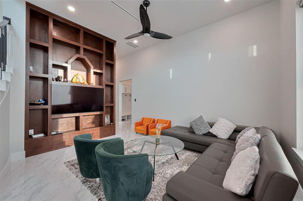 Interior, Living room, Marble, Recessed Lighting