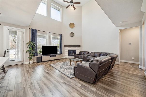 Fireplace, Interior, Living room, Wood Texture Flooring