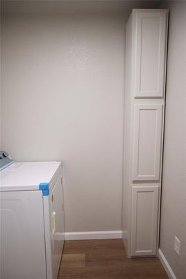 Interior, Washer, Wood Texture Flooring