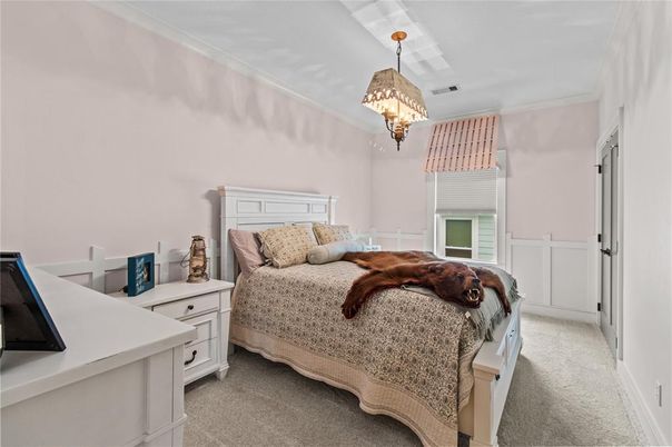 Bedroom, Chandelier, Interior