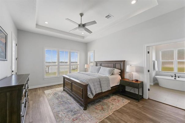 Bathroom, Bedroom, Interior, Recessed Lighting, Wood Texture Flooring