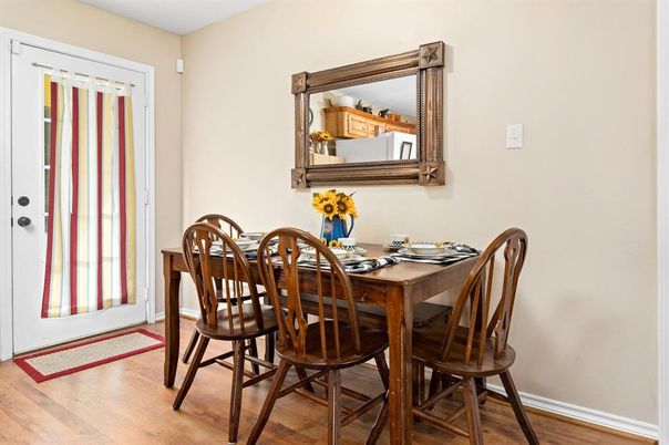 Dining room, Interior, Wood Texture Flooring