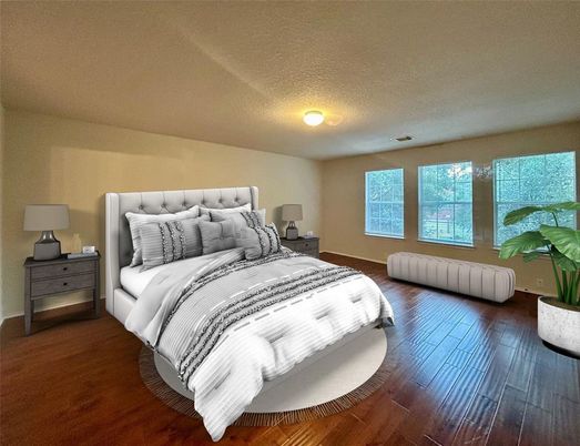 Bedroom, Interior, Wood Texture Flooring