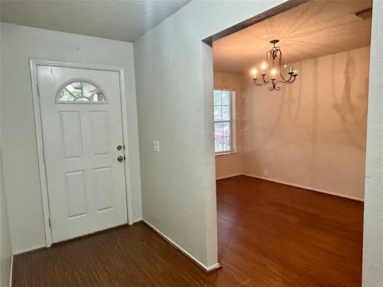 Chandelier, Empty room, Interior, Wood Texture Flooring