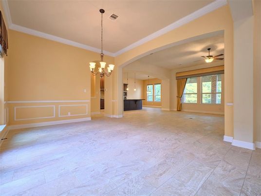 Chandelier, Empty room, Interior, Pendant Lights