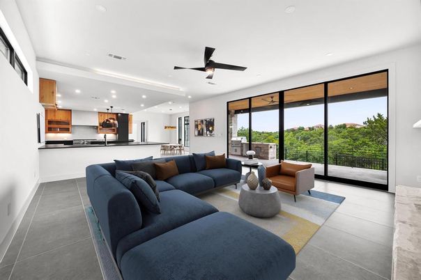 Interior, Kitchen, Living room, Recessed Lighting, Stainless Steel Appliances