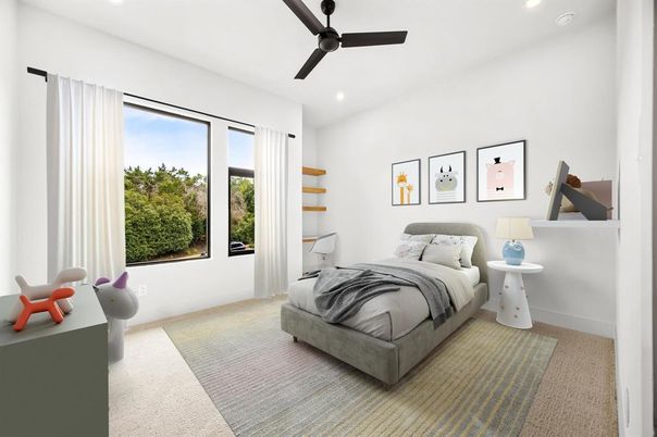 Bedroom, Interior, Recessed Lighting