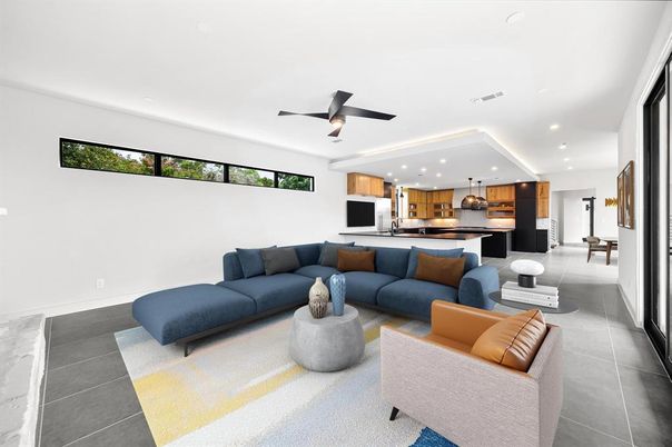 Interior, Kitchen, Living room, Recessed Lighting, Stainless Steel Appliances
