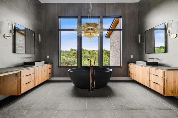 Bathroom, Dual Sink Vanities, Free Standing Baths, Interior