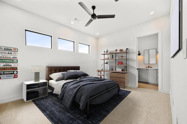 Bedroom, Interior, Recessed Lighting