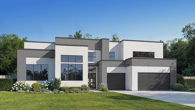 Attached, Backyard, Exterior, Facade, Modern