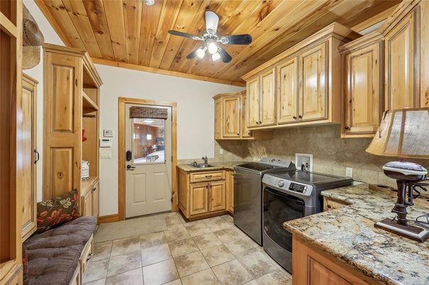 Interior, Kitchen, Washer, Wooden Ceilings