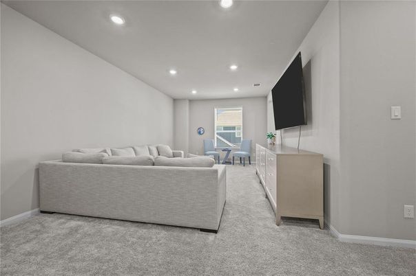 Interior, Living room, Recessed Lighting