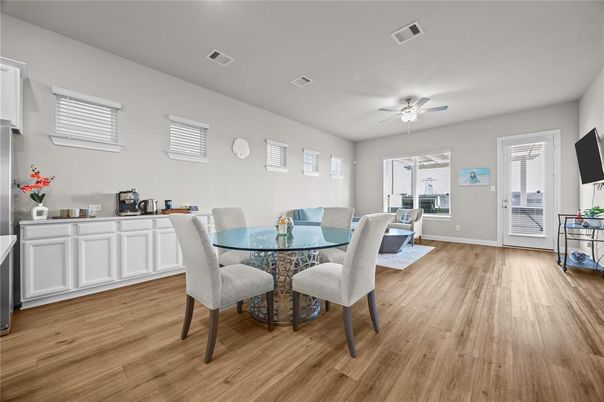 Dining room, Interior, Wood Texture Flooring