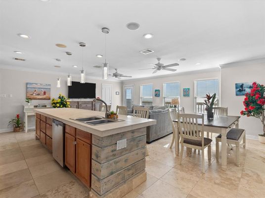 Dining room, Interior, Kitchen, Living room, Pendant Lights, Recessed Lighting