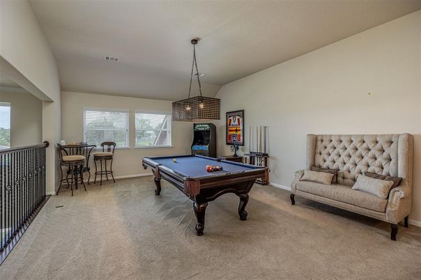 Billiard Table, Game Room, Interior, Pendant Lights