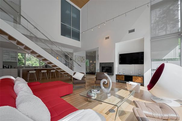 Dining room, Fireplace, Interior, Living room, Wood Texture Flooring
