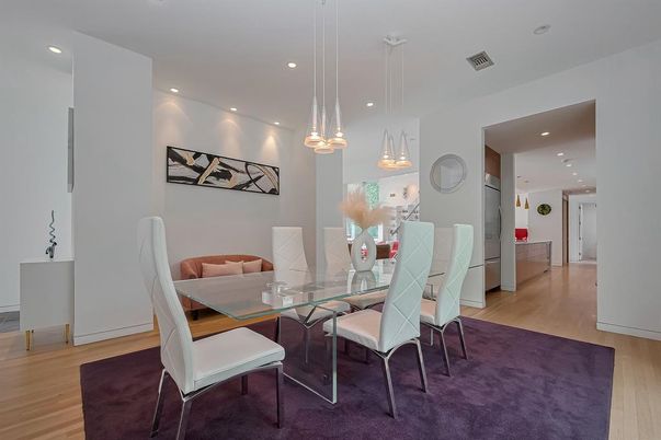 Interior, Pendant Lights, Recessed Lighting, Wood Texture Flooring