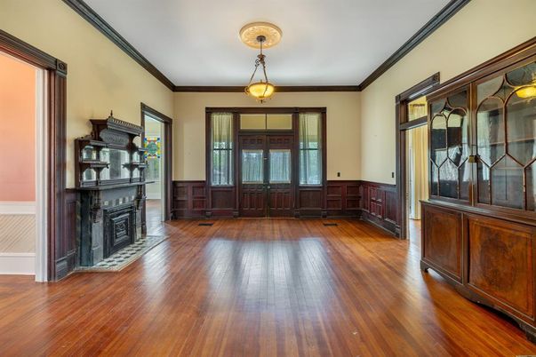 Fireplace, Interior, Wood Texture Flooring