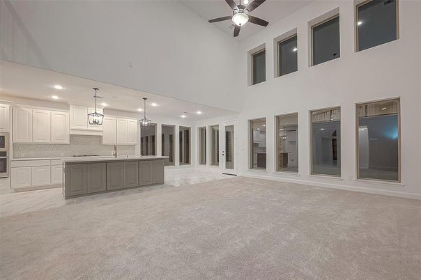 Interior, Kitchen, Marble, Pendant Lights, Recessed Lighting