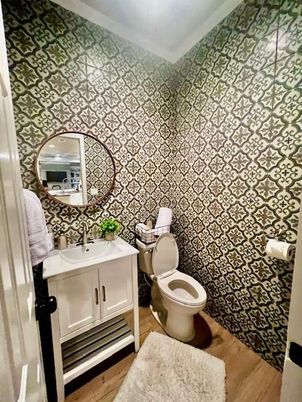 Bathroom, Interior, Wood Texture Flooring