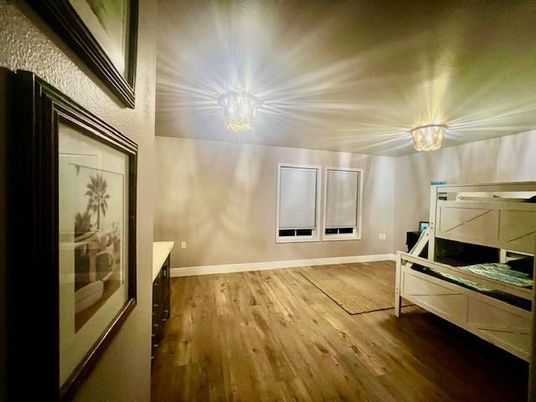 Chandelier, Interior, Wood Texture Flooring