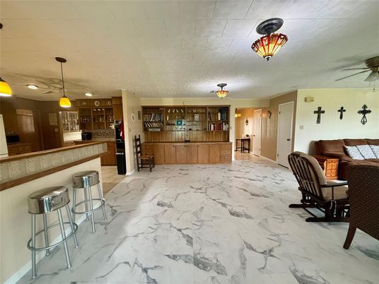Interior, Kitchen, Marble, Pendant Lights