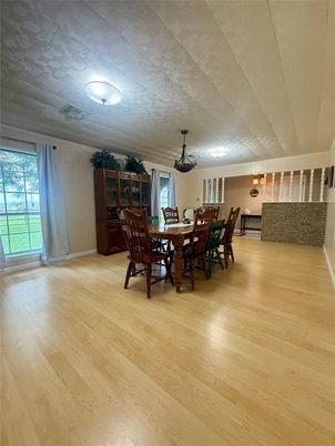 Dining room, Interior, Wood Texture Flooring