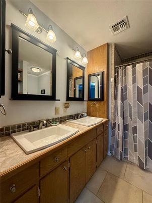 Bathroom, Dual Sink Vanities, Interior, Tile Countertops