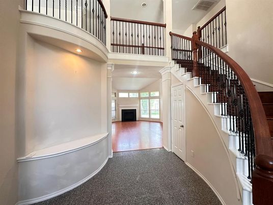 Fireplace, Interior, Recessed Lighting, Wood Texture Flooring
