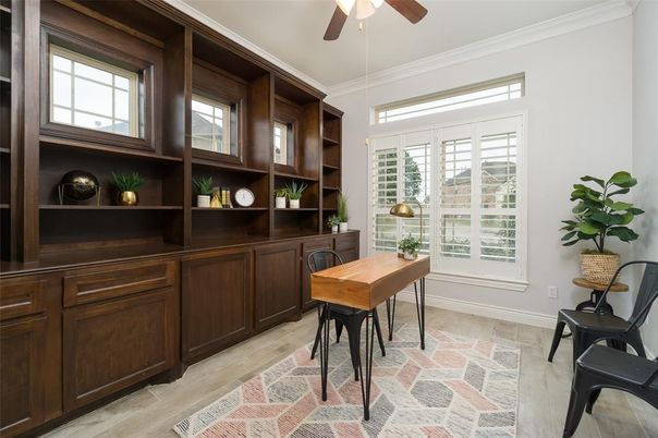 Home Office, Interior, Wood Texture Flooring