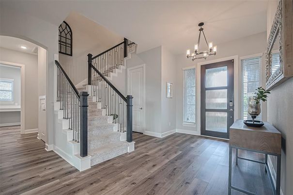 Chandelier, Interior, Recessed Lighting, Wood Texture Flooring