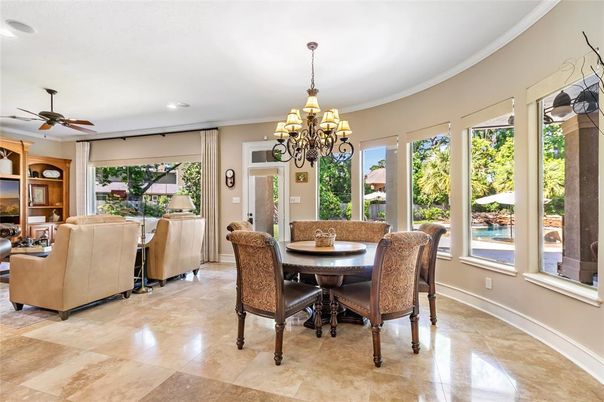 Chandelier, Dining room, Interior, Living room, Recessed Lighting