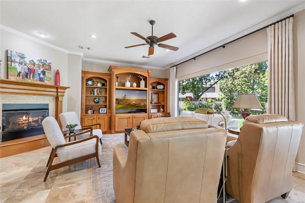 Fireplace, Interior, Living room, Recessed Lighting