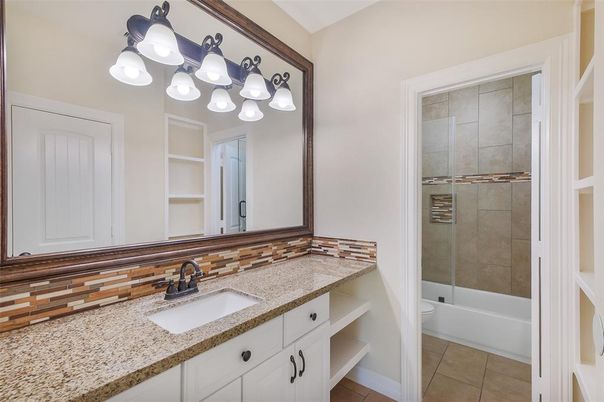 Bathroom, Dual Sink Vanities, Glass Shower, Interior
