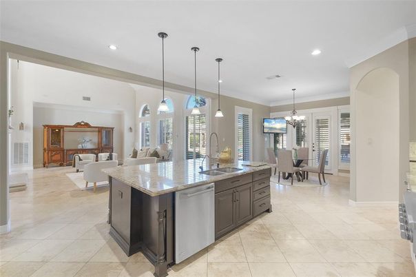Chandelier, Dining room, Interior, Kitchen, Living room, Pendant Lights, Recessed Lighting