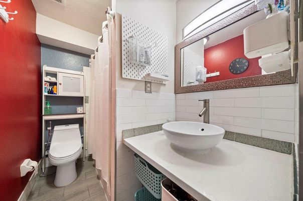 Bathroom, Interior, Wood Texture Flooring