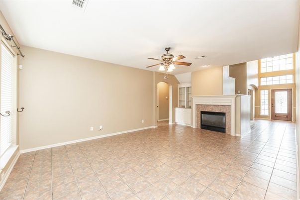 Empty room, Fireplace, Interior, Recessed Lighting