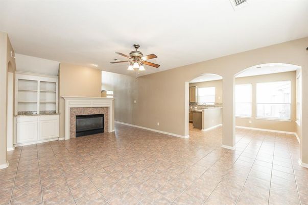 Empty room, Fireplace, Interior, Recessed Lighting
