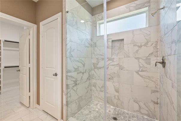 Bathroom, Glass Shower, Interior, Marble, Marble Walls
