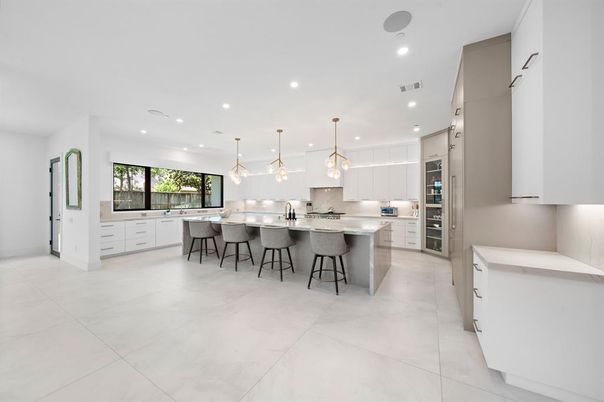 Interior, Kitchen, Pendant Lights, Recessed Lighting, Stainless Steel Appliances