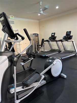 Fitness Equipment, Gym, Interior, Recessed Lighting