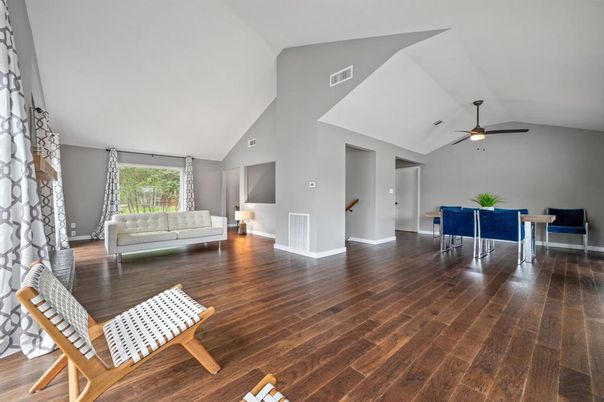 Dining room, Interior, Wood Texture Flooring
