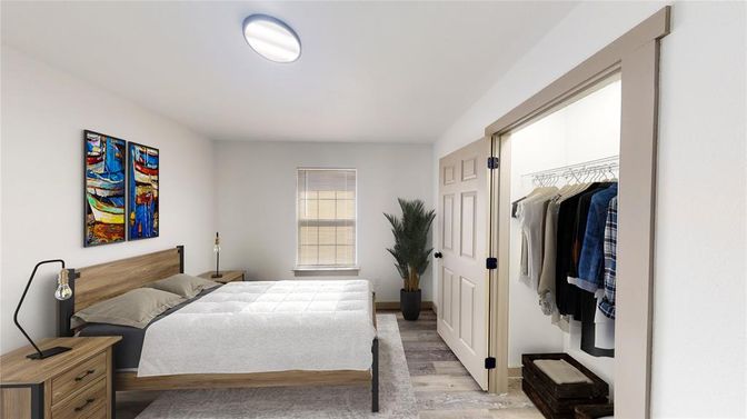 Bedroom, Interior, Wood Texture Flooring