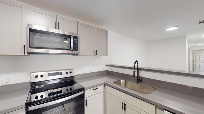 Interior, Kitchen, Recessed Lighting, Stainless Steel Appliances