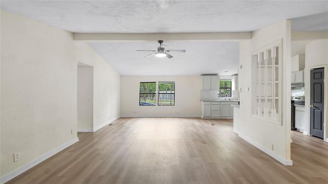 Empty room, Interior, Kitchen, Wood Texture Flooring