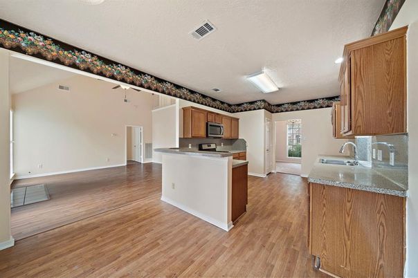 Interior, Kitchen, Wood Texture Flooring