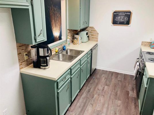 Interior, Kitchen, Wood Texture Flooring