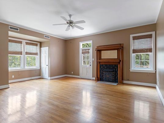 Empty room, Fireplace, Interior, Wood Texture Flooring