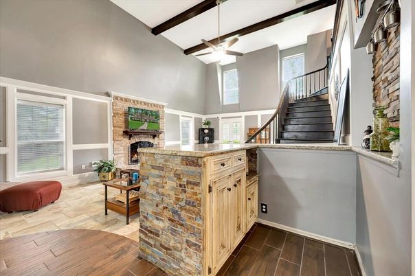 Fireplace, Interior, Wooden Beams, Wood Texture Flooring